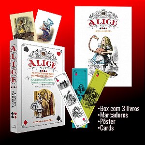 Box Alice no país das maravilhas - 3 Livros + brindes