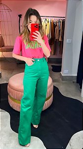 Calça Wideleg verde