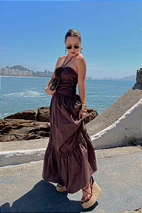 Vestido Flor Tricoline