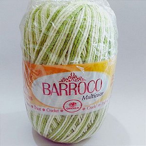 Barbante Barroco Multicolor 200gm Cor 9384 Tons de Verde