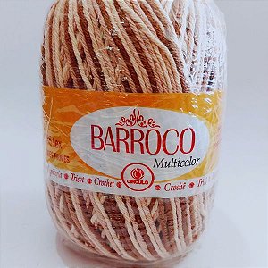 Barbante Barroco Multicolor 200gm Cor 9360  Tons de Marrom e Bege
