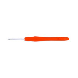 Agulha Crochê Cabo Emborrachado Laranja 2.5 mm