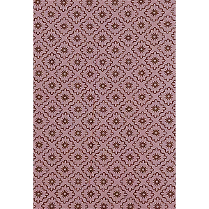 Tecido Tricoline com Estampa em Tons de Marrom e fundo Rosa Antigo