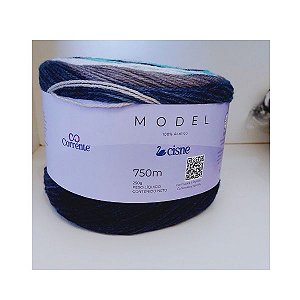 Lã Model Mescla em Tons Azul cor 02178