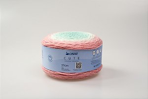 Lã Cute Mescla em Tons de Rosê, Rosa e Verdes cor 00020