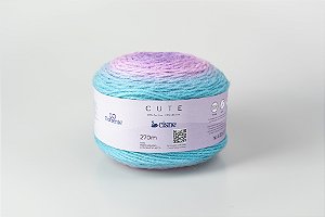 Lã Cute Mescla em Tons de Azuis e Lilás cor 00008