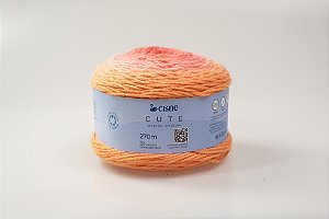 Lã Cute Mescla em Tons de Laranja e Salmão cor 00004