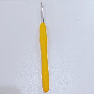 Agulha Crochê Amarelo Cabo Emborrachado 3.5mm