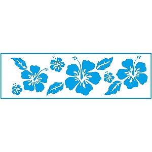 Stencil Barrado Hibisco STE-122