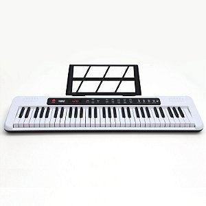 Teclado Musical Kobe KB-150 Branco 5/8 61 Teclas Com Fonte