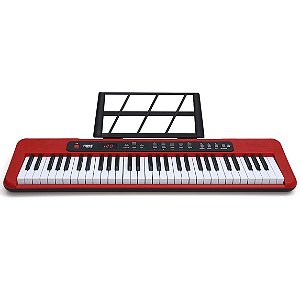 Teclado Musical Kobe KB-150 RD Vermelho 5/8 61 Teclas com Fonte