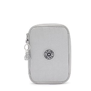 Estojo Kipling 100 Pens Cinza Glitter Pop