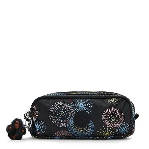 Estojo Kipling Gitroy Estampado Homemade Stars Preto