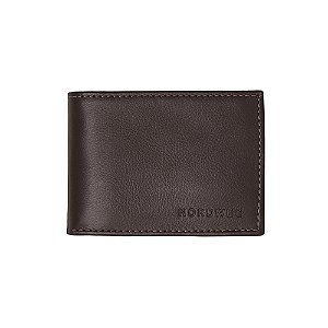 Carteira de Couro Nordweg Masculina Flip NW038A Café