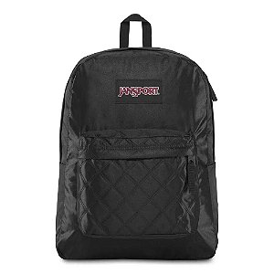 Mochila JanSport Super Fx Black Satin Diamond Quilting 25L