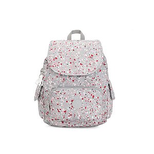 Mochila Kipling City Pack S 13L Estampada Cinza