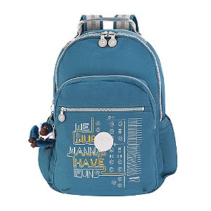 Mochila Kipling Seoul 27L Azul Have Fun Print