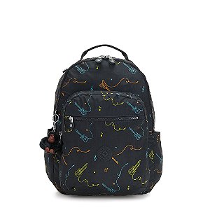 Mochila Kipling Seoul 27L Azul Marinho Rock On
