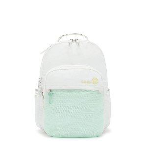 Mochila Kipling Seoul 27L Branco Sporty Mesh