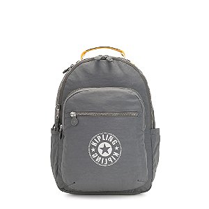Mochila Kipling Seoul 27L Cinza Dark Carbon