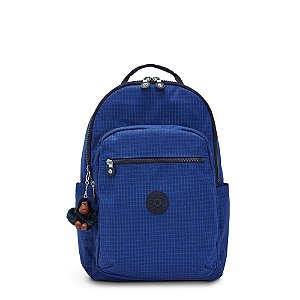 Mochila Kipling Seoul 27L Estampada Worker Blue Azul