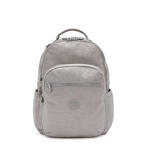 Mochila Kipling Seoul 27L Grey Gris Cinza
