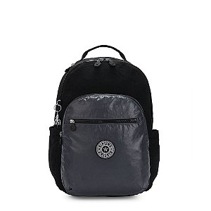 Mochila Kipling Seoul 27L Preto Black Met