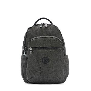 Mochila Kipling Seoul 27L Preto Black Peppery