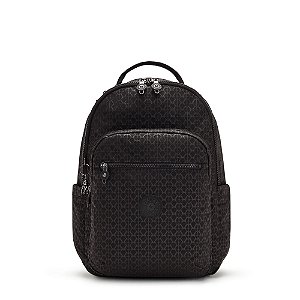Mochila Kipling Seoul 27L Preto Estampado