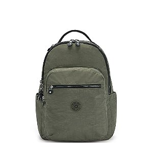 Mochila Kipling Seoul 27L Verde Militar