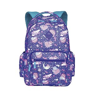 Mochila Sestini Estampada College Unistars Roxo
