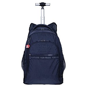 Mochila Sestini Com Carrinho Paul Frank T03 Azul Marinho