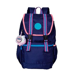 Mochila Sestini Com Tampa Paul Frank 21T04 Azul Marinho