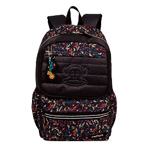 Mochila Sestini Com Tampa Paul Frank T02 Preto