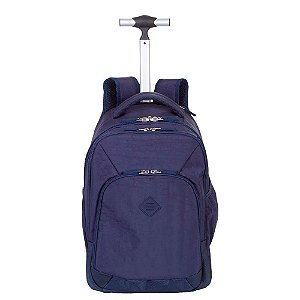 Mochila Sestini Com Carrinho 2 em 1 Rolling Crinkle Azul