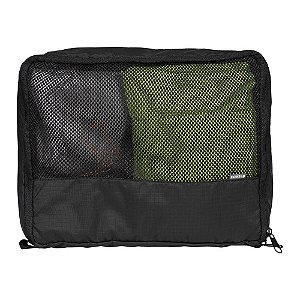 Necessaire Curtlo Mesh Organizer Médio Preto