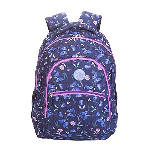 Mochila Sestini 2 Compartimentos Capricho Student Borboletas