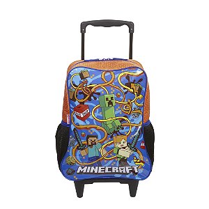 Mochila Sestini Com Rodinhas Minecraft M Colorido