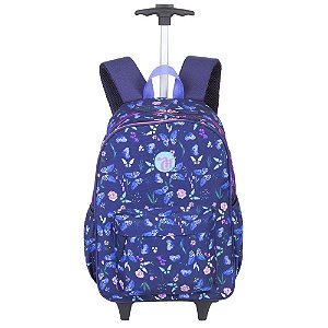 Mochila Sestini Carrinho 2 em 1 Capricho Student Borboletas