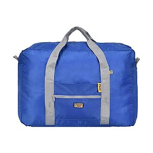 Bolsa Sacola Travel Blue Dobrável Grande 48 Litros Azul
