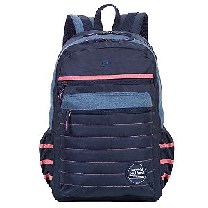 Mochila Sestini 2 Compartimentos Paul Frank World Jeans Azul