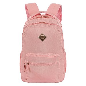 Mochila Sestini 2 Compartimentos College 3 Rosa Metálico