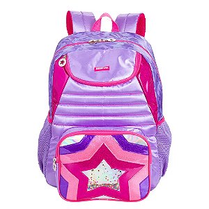 Mochila Sestini Y Star Escolar Grande Roxo Lilás