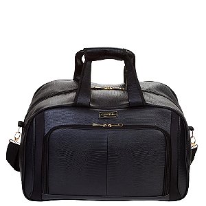 Bolsa de Viagem Sestini Média Croco 4T Preto