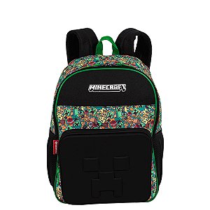 Mochila Sestini Grande Minecraft X Funtage Colorido