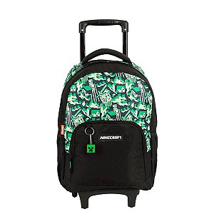Mochila Sestini com Rodinhas Grande Minecraft Camoterra