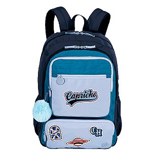 Mochila Sestini  Capricho Class Cosmic Patches Azul