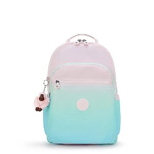 Mochila Kipling Seoul Estampado Gradient Sea Rosa Verde