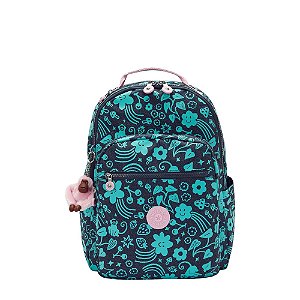 Mochila Kipling Seoul Estampado Magical Print Verde