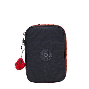 Estojo Kipling 100 Pens Iron Letter Fun Preto